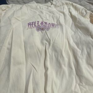 Billabong Ivory Crewneck with Lavender Design